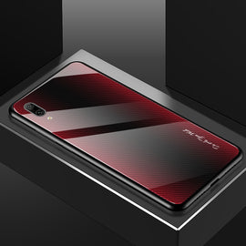 Texture Gradient Glass Protective Case, For Huawei Enjoy 9 Plus / Y9 2019, For Huawei Enjoy 9s, For Huawei Mate 20 Pro, For Huawei P20 Pro, For Honor 9X, For OnePlus 7, For Huawei Mate 30 Pro, For Huawei P30 Pro