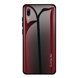 Texture Gradient Glass Protective Case, For Huawei Enjoy 9 Plus / Y9 2019, For Huawei Enjoy 9s, For Huawei Mate 20 Pro, For Huawei P20 Pro, For Honor 9X, For OnePlus 7, For Huawei Mate 30 Pro, For Huawei P30 Pro