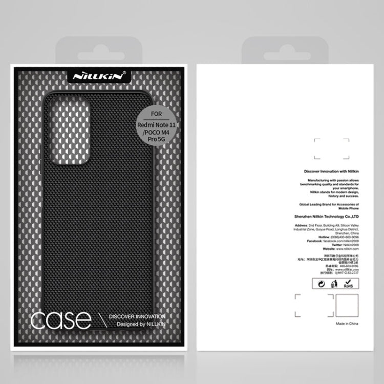 NILLKIN 3D Textured Nylon Fiber TPU Phone Case, For Xiaomi Redmi Note 11 / Poco M4 Pro 5G, For Xiaomi Mi 11T / 11T Pro, For Xiaomi Civi
