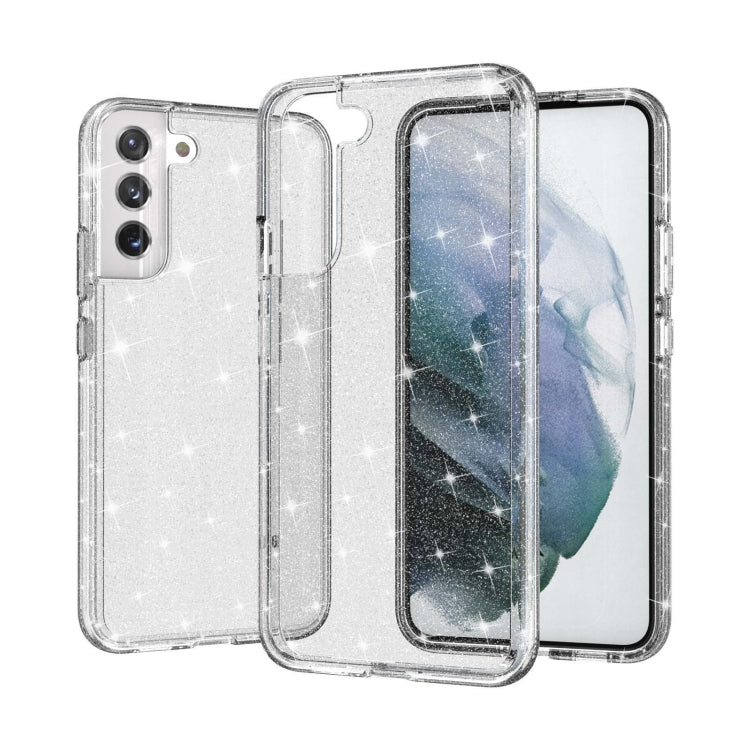 Shockproof Terminator Style Glitter Powder Protective Phone Case, For Samsung Galaxy S22 5G, For Samsung Galaxy S22+ 5G, For Samsung Galaxy S22 Ultra 5G