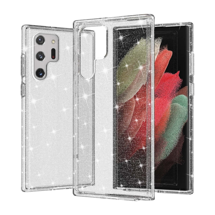 Shockproof Terminator Style Glitter Powder Protective Phone Case, For Samsung Galaxy S22 5G, For Samsung Galaxy S22+ 5G, For Samsung Galaxy S22 Ultra 5G