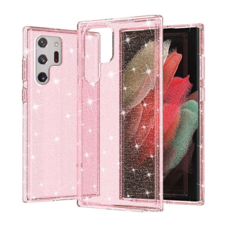 Shockproof Terminator Style Glitter Powder Protective Phone Case, For Samsung Galaxy S22 5G, For Samsung Galaxy S22+ 5G, For Samsung Galaxy S22 Ultra 5G