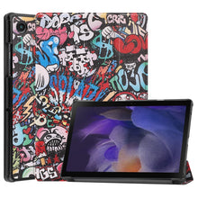 Load image into Gallery viewer, Painted Leather Tablet Case with 3-Fold Holder, For Samsung Galaxy Tab A8 2021