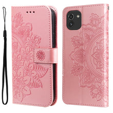 Load image into Gallery viewer, 7-petal Flowers Embossing Pattern Horizontal Flip CasePhone Case, For Motorola Moto E20 / E30 / E40, For Samsung Galaxy A03 EU Version, For Samsung Galaxy A03 Global, For Samsung Galaxy A33 5G, For Samsung Galaxy A53 5G