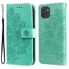 Load image into Gallery viewer, 7-petal Flowers Embossing Pattern Horizontal Flip CasePhone Case, For Motorola Moto E20 / E30 / E40, For Samsung Galaxy A03 EU Version, For Samsung Galaxy A03 Global, For Samsung Galaxy A33 5G, For Samsung Galaxy A53 5G