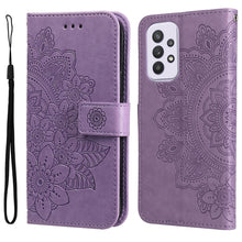 Load image into Gallery viewer, 7-petal Flowers Embossing Pattern Horizontal Flip CasePhone Case, For Motorola Moto E20 / E30 / E40, For Samsung Galaxy A03 EU Version, For Samsung Galaxy A03 Global, For Samsung Galaxy A33 5G, For Samsung Galaxy A53 5G