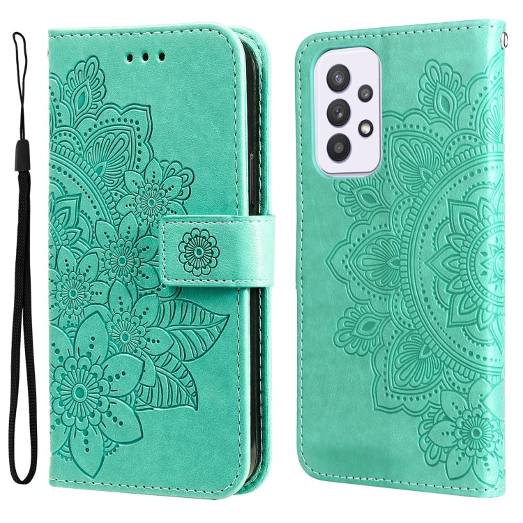 7-petal Flowers Embossing Pattern Horizontal Flip CasePhone Case, For Motorola Moto E20 / E30 / E40, For Samsung Galaxy A03 EU Version, For Samsung Galaxy A03 Global, For Samsung Galaxy A33 5G, For Samsung Galaxy A53 5G