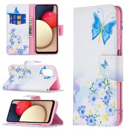 Colored Drawing Leather Phone Case, For Samsung Galaxy A03s 166mm