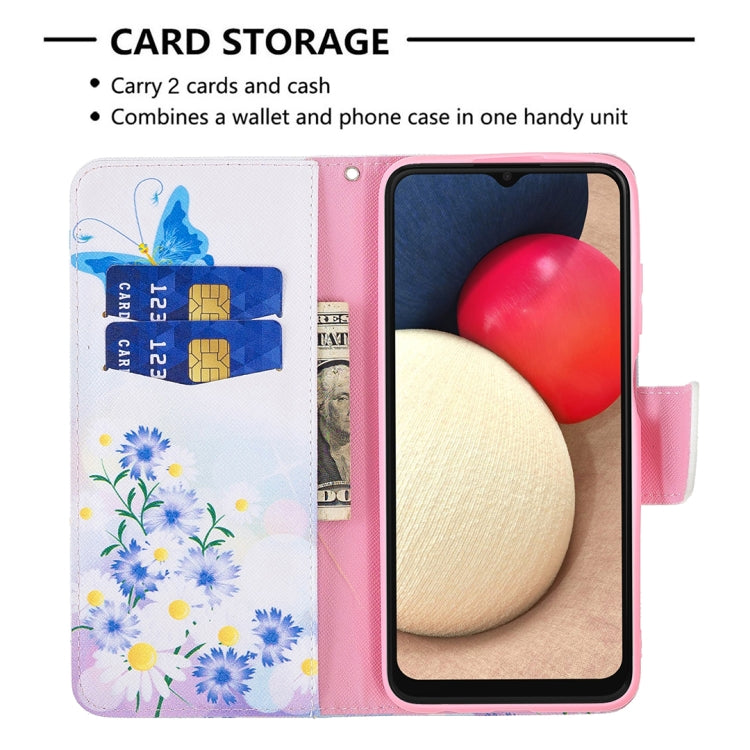 Colored Drawing Leather Phone Case, For Samsung Galaxy A03s 166mm