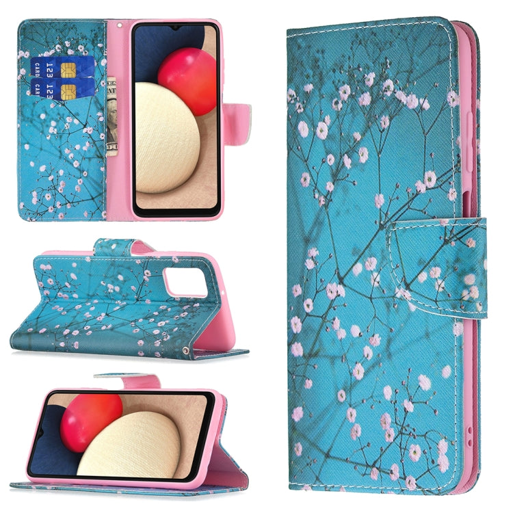 Colored Drawing Leather Phone Case, For Samsung Galaxy A03s 166mm