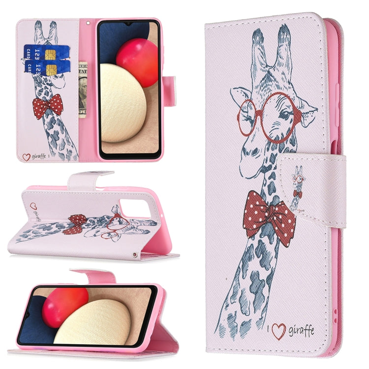 Colored Drawing Leather Phone Case, For Samsung Galaxy A03s 166mm