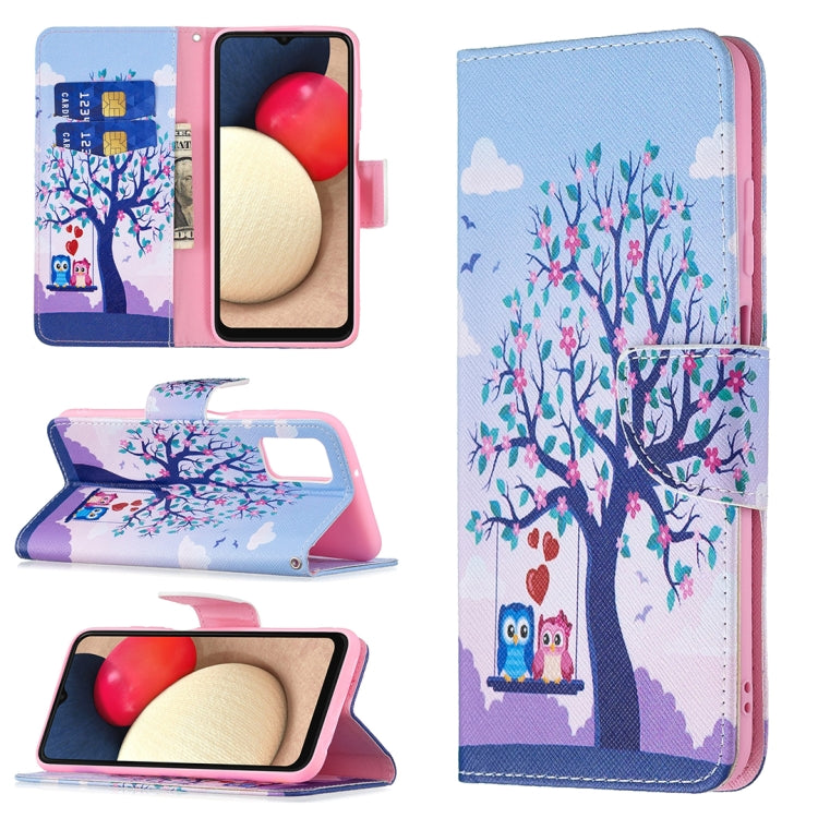 Colored Drawing Leather Phone Case, For Samsung Galaxy A03s 166mm