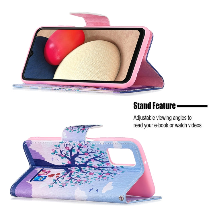 Colored Drawing Leather Phone Case, For Samsung Galaxy A03s 166mm