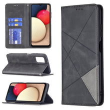 Load image into Gallery viewer, Rhombus Texture Magnetic Leather Phone Case, For Samsung Galaxy A03s 166mm