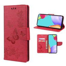Load image into Gallery viewer, Butterfly Embossed Horizontal Flip Leather Phone Case with Card Slot &amp; Holder, For Samsung Galaxy A33 5G, For Samsung Galaxy A53 5G, For Xiaomi Redmi Note 11 Pro, For Xiaomi Redmi Note 11 5G