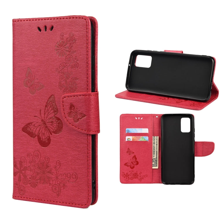 Butterfly Embossed Horizontal Flip Leather Phone Case with Card Slot & Holder, For Samsung Galaxy A33 5G, For Samsung Galaxy A53 5G, For Xiaomi Redmi Note 11 Pro, For Xiaomi Redmi Note 11 5G