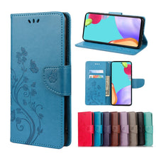 Load image into Gallery viewer, Butterfly Flower Pattern Horizontal Flip Leather Phone Case with Card Slot &amp; Holder, For Samsung Galaxy A33 5G, For Samsung Galaxy A53 5G, For Xiaomi Redmi Note 11 Pro, For Xiaomi Redmi Note 11