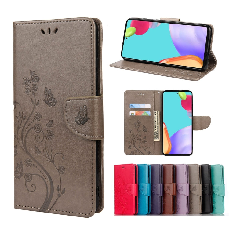 Butterfly Flower Pattern Horizontal Flip Leather Phone Case with Card Slot & Holder, For Samsung Galaxy A33 5G, For Samsung Galaxy A53 5G, For Xiaomi Redmi Note 11 Pro, For Xiaomi Redmi Note 11