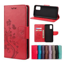 Load image into Gallery viewer, Butterfly Flower Pattern Horizontal Flip Leather Phone Case with Card Slot &amp; Holder, For Samsung Galaxy A33 5G, For Samsung Galaxy A53 5G, For Xiaomi Redmi Note 11 Pro, For Xiaomi Redmi Note 11