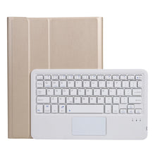 Load image into Gallery viewer, A07B-A Lambskin Texture Square Keycap Bluetooth Keyboard Leather Case with Touch Control For iPad, For iPad 9.7 2018 &amp; 2017 / Pro 9.7 inch / Air 2, For iPad Pro 10.5 inch / 10.2 2021 &amp; 2020 &amp; 2019 / Air 3                                                ...