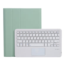 Load image into Gallery viewer, A07B-A Lambskin Texture Square Keycap Bluetooth Keyboard Leather Case with Touch Control For iPad, For iPad 9.7 2018 &amp; 2017 / Pro 9.7 inch / Air 2, For iPad Pro 10.5 inch / 10.2 2021 &amp; 2020 &amp; 2019 / Air 3                                                ...
