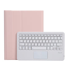 Load image into Gallery viewer, A07B-A Lambskin Texture Square Keycap Bluetooth Keyboard Leather Case with Touch Control For iPad, For iPad 9.7 2018 &amp; 2017 / Pro 9.7 inch / Air 2, For iPad Pro 10.5 inch / 10.2 2021 &amp; 2020 &amp; 2019 / Air 3                                                ...