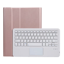 Load image into Gallery viewer, A07B-A Lambskin Texture Square Keycap Bluetooth Keyboard Leather Case with Touch Control For iPad, For iPad 9.7 2018 &amp; 2017 / Pro 9.7 inch / Air 2, For iPad Pro 10.5 inch / 10.2 2021 &amp; 2020 &amp; 2019 / Air 3                                                ...