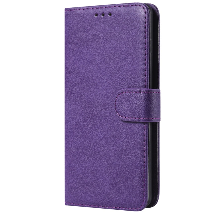 Solid Color Horizontal Flip Protective Case with Holder & Card Slots & Wallet & Photo Frame & Lanyard