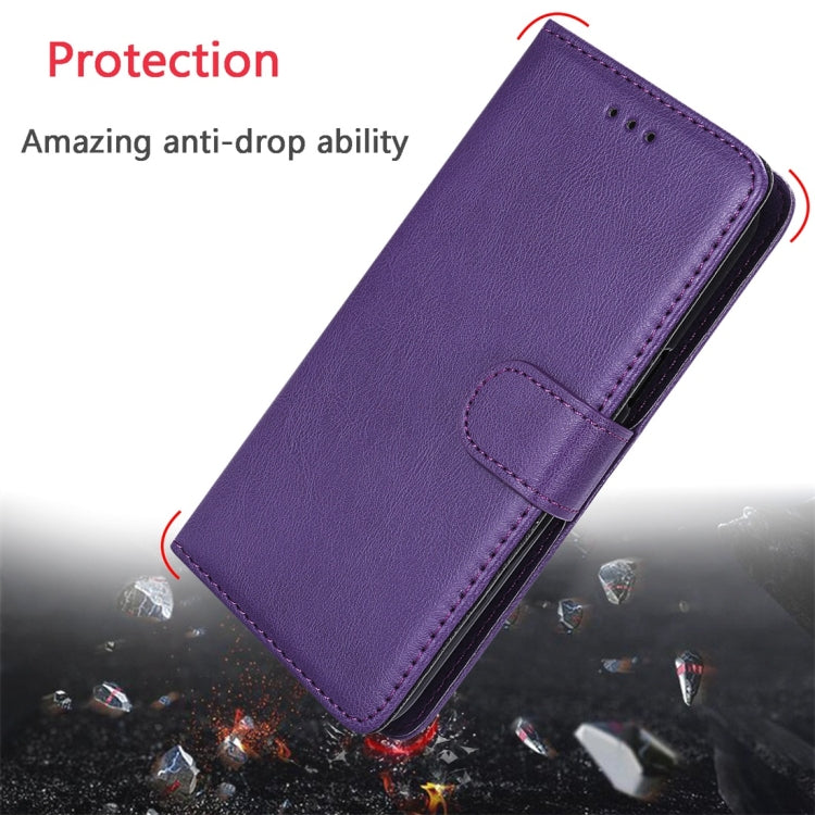 Solid Color Horizontal Flip Protective Case with Holder & Card Slots & Wallet & Photo Frame & Lanyard