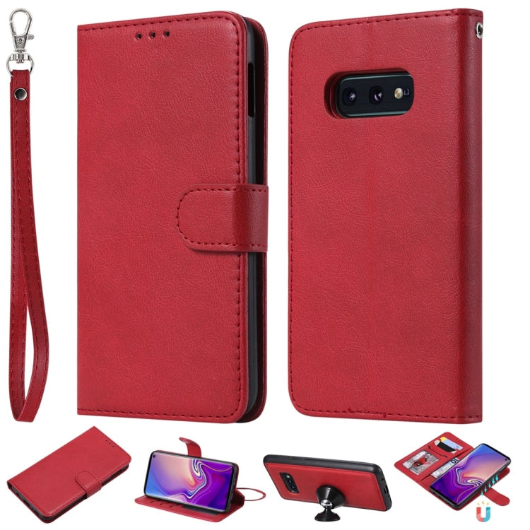 Solid Color Horizontal Flip Protective Case with Holder & Card Slots & Wallet & Photo Frame & Lanyard