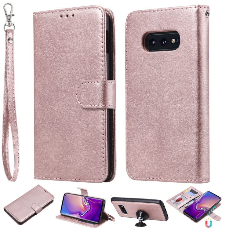 Solid Color Horizontal Flip Protective Case with Holder & Card Slots & Wallet & Photo Frame & Lanyard