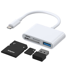 Load image into Gallery viewer, JOYROOM S-H142 4 in 1 8 Pin to SD / TF Card + 8 Pin Charge + USB Interface OTG Camera Reader Adapter