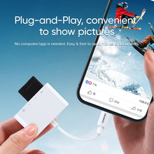 Load image into Gallery viewer, JOYROOM S-H142 4 in 1 8 Pin to SD / TF Card + 8 Pin Charge + USB Interface OTG Camera Reader Adapter