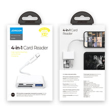 Load image into Gallery viewer, JOYROOM S-H142 4 in 1 8 Pin to SD / TF Card + 8 Pin Charge + USB Interface OTG Camera Reader Adapter
