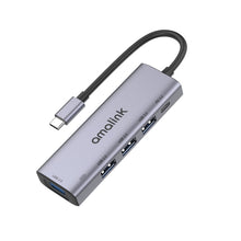 Load image into Gallery viewer, amalink 95119D Type-C / USB-C to 4 Ports USB + PD 3.0 Multi-function HUB Docking Station, 95119D