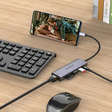 Load image into Gallery viewer, amalink 95122D Type-C / USB-C to RJ45 + 2 Ports USB + PD 3.0 Multi-function HUB, 95122D