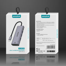 Load image into Gallery viewer, amalink 95123D Type-C / USB-C to HDMI + 3 Ports USB + PD 3.0 Multi-function HUB, 95123D