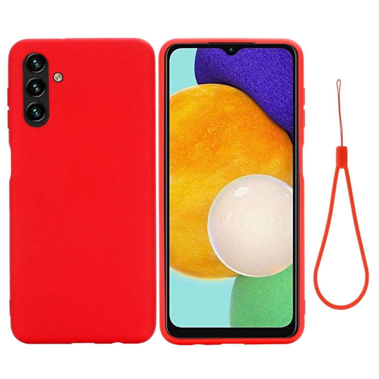 Pure Color Liquid Silicone Phone Case, For Samsung Galaxy A03 164.2mm Global Version, For Samsung Galaxy A13 5G, For Samsung Galaxy M52 5G