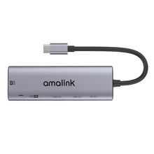 Load image into Gallery viewer, amalink 95126 Type-C / USB-C to Dual HDMI + 2 Ports USB + PD 3.0 Multi-function HUB, 95126