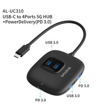 Load image into Gallery viewer, amalink UC310 Type-C / USB-C to 4 Ports USB Multi-function HUB, UC310