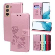 Load image into Gallery viewer, Rose Embossed Leather Phone Case, For Samsung Galaxy S22 5G, For Samsung Galaxy S22+ 5G, For Samsung Galaxy S22 Ultra 5G, For Samsung Galaxy A02s