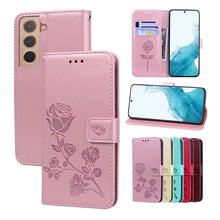 Load image into Gallery viewer, Rose Embossed Leather Phone Case, For Samsung Galaxy S22 5G, For Samsung Galaxy S22+ 5G, For Samsung Galaxy S22 Ultra 5G, For Samsung Galaxy A02s