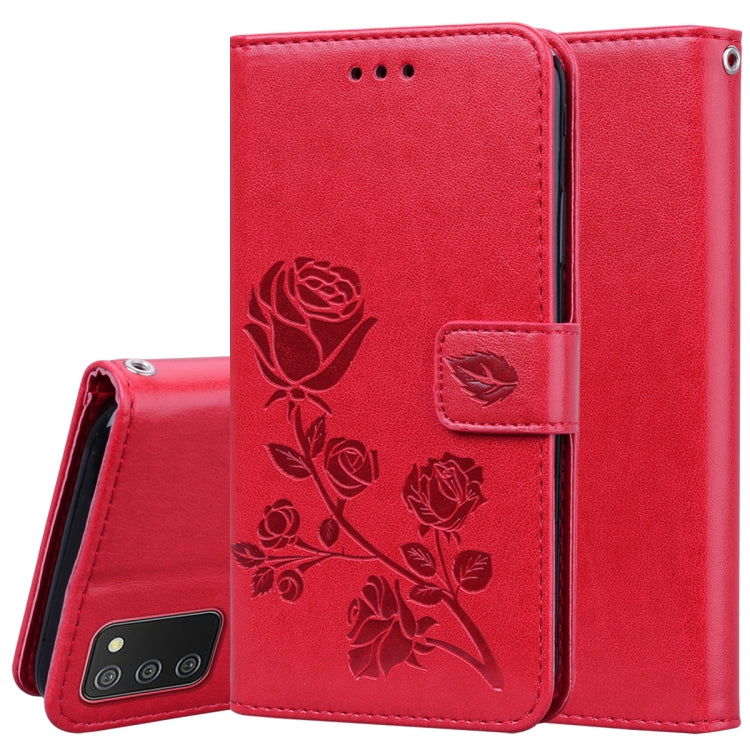 Rose Embossed Leather Phone Case, For Samsung Galaxy S22 5G, For Samsung Galaxy S22+ 5G, For Samsung Galaxy S22 Ultra 5G, For Samsung Galaxy A02s