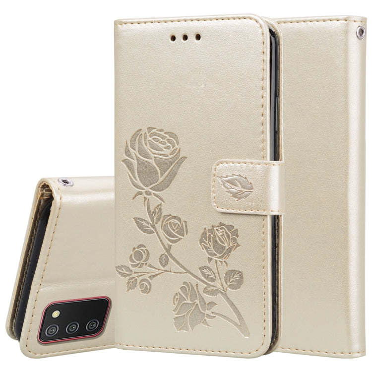 Rose Embossed Leather Phone Case, For Samsung Galaxy S22 5G, For Samsung Galaxy S22+ 5G, For Samsung Galaxy S22 Ultra 5G, For Samsung Galaxy A02s