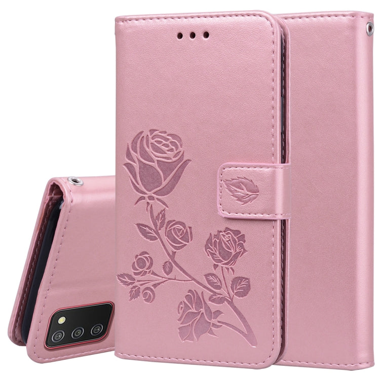 Rose Embossed Leather Phone Case, For Samsung Galaxy S22 5G, For Samsung Galaxy S22+ 5G, For Samsung Galaxy S22 Ultra 5G, For Samsung Galaxy A02s