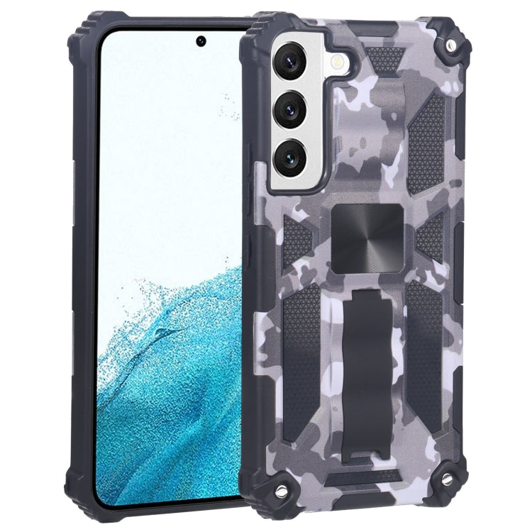 Camouflage Armor Shockproof TPU + PC Magnetic Protective Phone Case with Holder, For Samsung Galaxy A13 5G, For Samsung Galaxy S22 5G, For Samsung Galaxy S22+ 5G