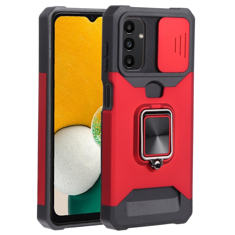 Sliding Camera Cover Design PC + TPU Shockproof Phone Case with Ring Holder & Card Slot, For Samsung Galaxy A13 5G, For Samsung Galaxy S22 5G, For Samsung Galaxy S22+ 5G, For Samsung Galaxy S22 Ultra 5G