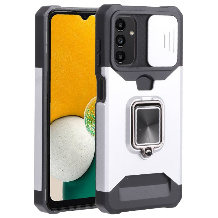Sliding Camera Cover Design PC + TPU Shockproof Phone Case with Ring Holder & Card Slot, For Samsung Galaxy A13 5G, For Samsung Galaxy S22 5G, For Samsung Galaxy S22+ 5G, For Samsung Galaxy S22 Ultra 5G
