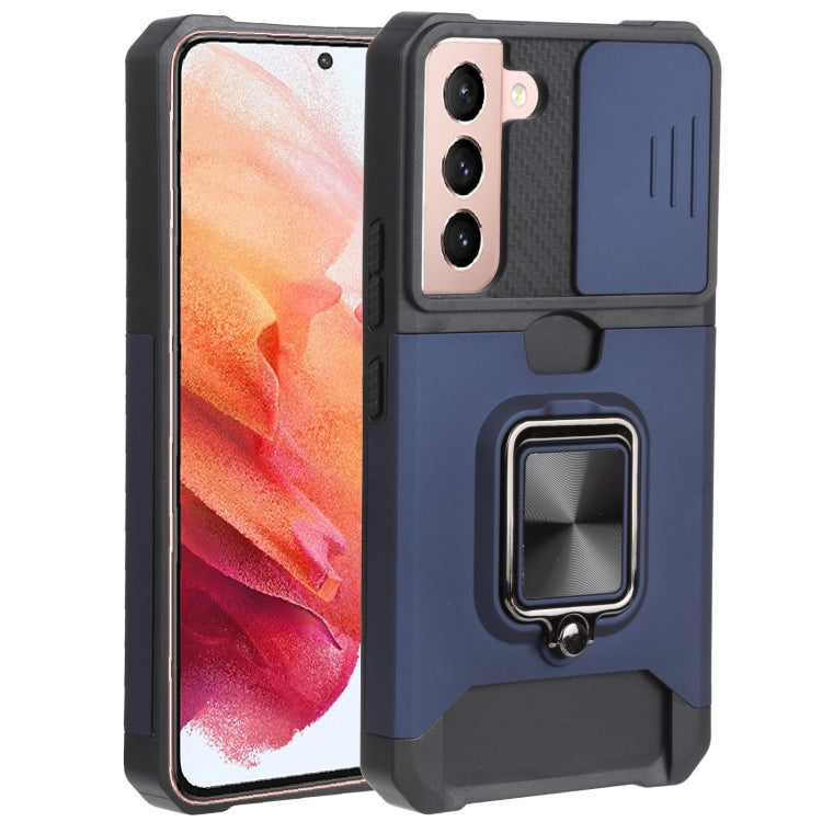 Sliding Camera Cover Design PC + TPU Shockproof Phone Case with Ring Holder & Card Slot, For Samsung Galaxy A13 5G, For Samsung Galaxy S22 5G, For Samsung Galaxy S22+ 5G, For Samsung Galaxy S22 Ultra 5G
