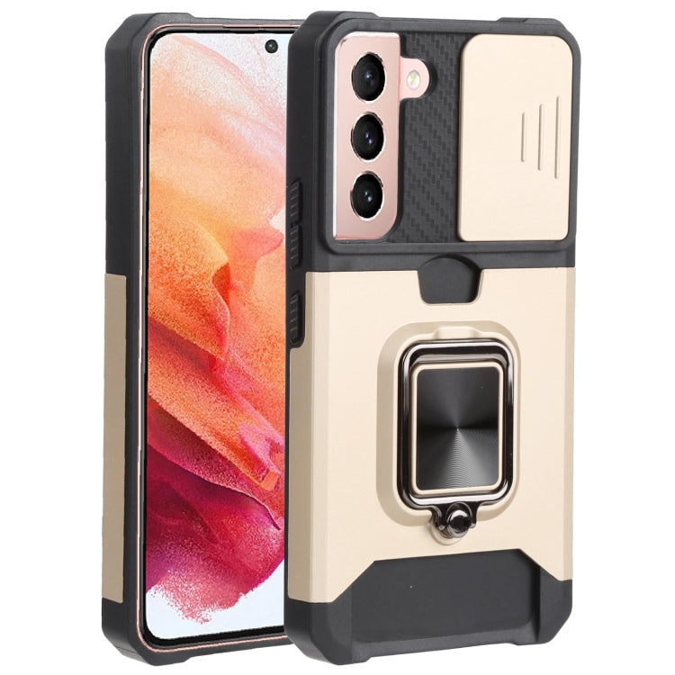 Sliding Camera Cover Design PC + TPU Shockproof Phone Case with Ring Holder & Card Slot, For Samsung Galaxy A13 5G, For Samsung Galaxy S22 5G, For Samsung Galaxy S22+ 5G, For Samsung Galaxy S22 Ultra 5G